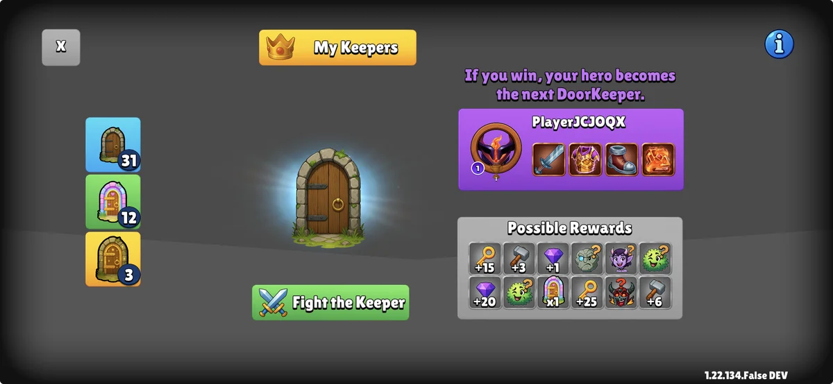 Menu de build DoorKeeper dans Spelltroum